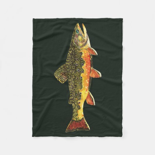 Geviste forel fleece deken (Voorkant)