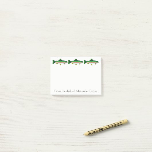Geviste forel post-it® notes (Op bureau)