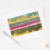 Geviste forel rechthoekige sticker (Envelop)