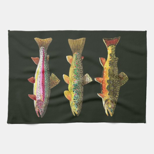 Geviste forel theedoek (Horizontaal)