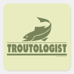 Geviste forel vierkante sticker