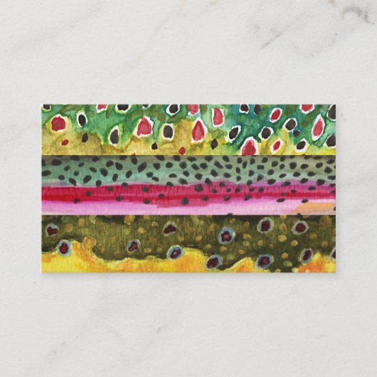 Geviste forel visitekaartje (Voorkant)