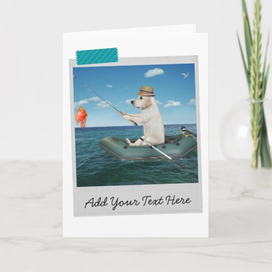 Geviste gele labrador Retriever Dog Kaart (Voorkant)