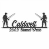 Geviste gepersonaliseerde adrespostvak-Sticker Sticker (Voorkant)