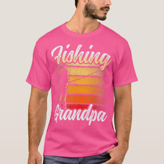 Geviste Grandpa Fish Gezegden Fisher Fisherman Gra T-shirt