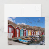 Geviste haven, Schilderachtig kustgebied Briefkaart (Voorkant / Achterkant)