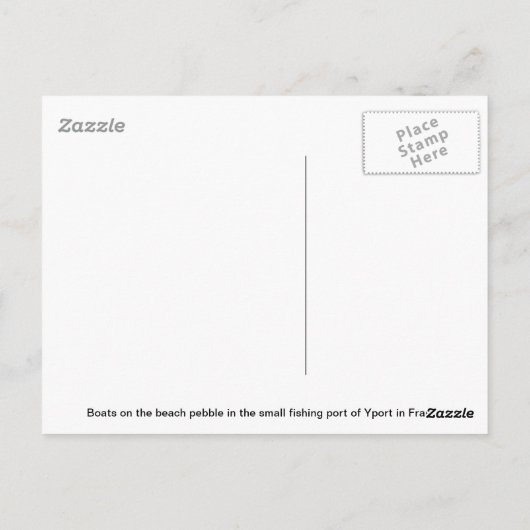 Geviste haven van Yport in Frankrijk Briefkaart (Achterkant)