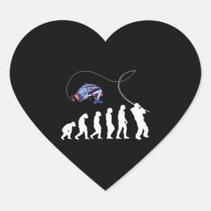 Geviste hengel hengel hengel EVOLUTION fly Hart Sticker