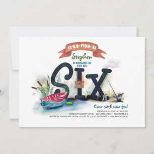 Geviste jongetjes 6e verjaardag kaart