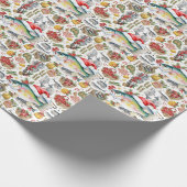 Geviste kerstcadeautas cadeaupapier (Hoek)