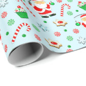 Geviste kerstfeestdag cadeaupapier (Rol Hoek)