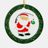 Geviste kerstfeestdag keramisch ornament (Voorkant)