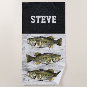 Geviste kool Naam largemouth Bass Fish Name Rugged Strandlaken