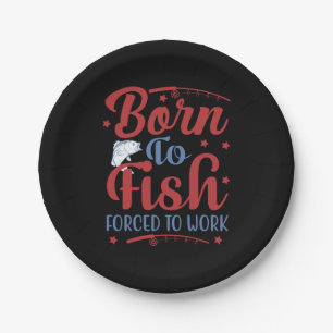 Geviste kunst aan vis papieren bordje