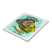 Geviste opa tegeltje (Zijkant)