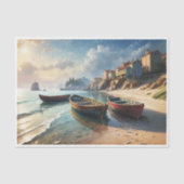 Geviste rawboten aan de kust bij Costal Village Tissuepapier (Voorkant)