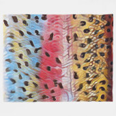Geviste regenboogforel fleece deken (Voorkant (Horizontaal))