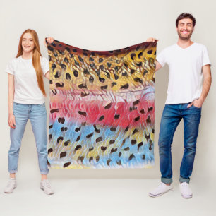 Geviste regenboogforel fleece deken