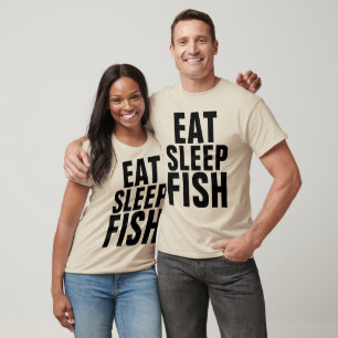 GEVISTE T-shirts, EAT SLEEP FISH T-shirt