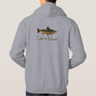 Geviste vangst- en vrijgaveforel hoodie
