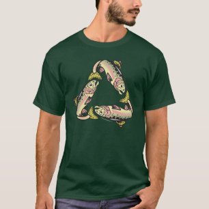 Geviste vangst- en vrijgaveforel t-shirt