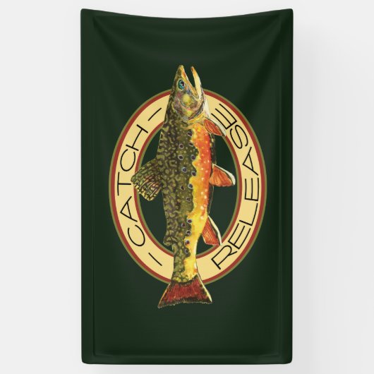 Geviste Vangst- en vrijgavekorforel Spandoek (Verticaal)