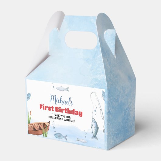 Geviste verjaardagsfeestgunstbox bedankdoosjes (Voorkant Zijde)