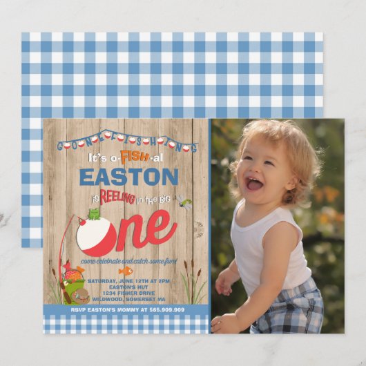 Geviste verjaardagsuitnodiging O-Fish-Ally One Par Kaart (Voorkant / Achterkant)