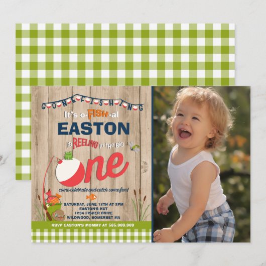 Geviste verjaardagsuitnodiging O-Fish-Ally One Par Kaart (Voorkant / Achterkant)