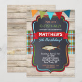 Geviste verjaardagsuitnodigingen kaart (Voorkant / Achterkant)