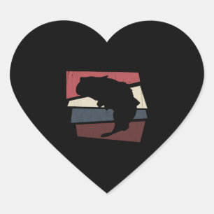 Geviste vis hart sticker