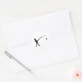 Geviste vis ronde sticker (Envelop)