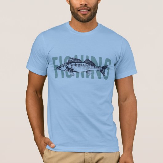 Geviste visserijtekst t-shirt (Voorkant)