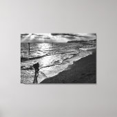 Gevlekt door het Surf op Felixstowe Beach Canvas Afdruk (Voorkant)