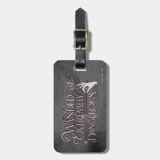 Gevlekt en zeer gevaarlijk grafisch - wit bagagelabel (Voorkant verticaal)