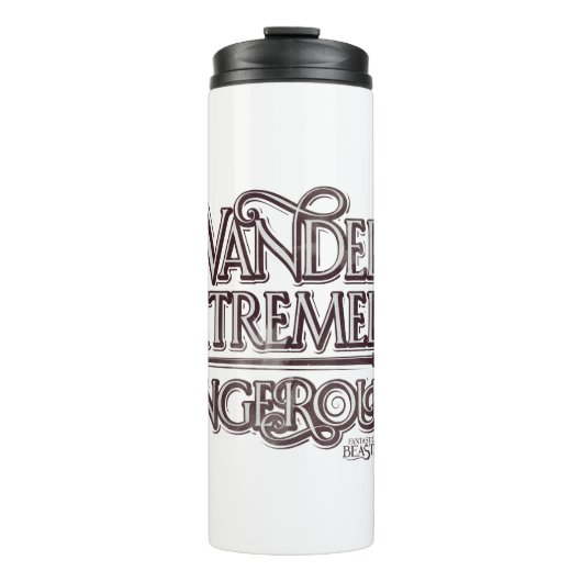 Gevlekt en zeer gevaarlijk grafisch - wit thermosbeker (Voorkant)