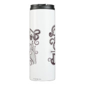 Gevlekt en zeer gevaarlijk grafisch - wit thermosbeker (Achterkant)