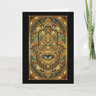 Gevlekt Gl Mandala Hamsa Hand Spirituele Meditatie Kaart
