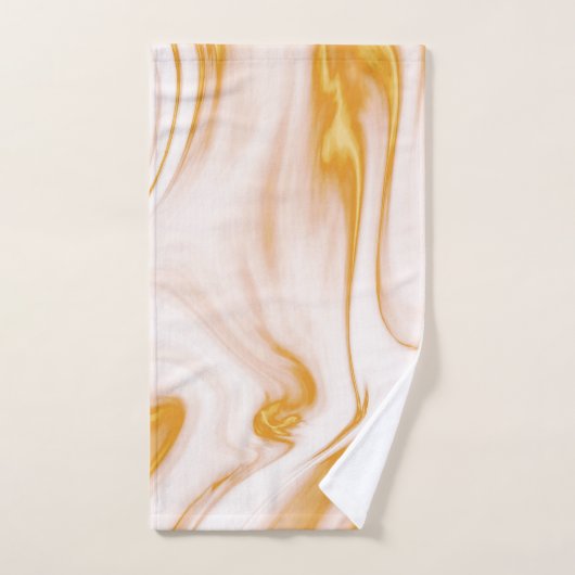 Gevlekt goud en wit marmer bad handdoek (Handdoek)
