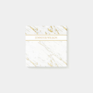 Gevlekt Goud Glitter Wit Marmer Post-it® Notes