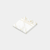 Gevlekt Goud Glitter Wit Marmer Post-it® Notes (Schuin)