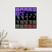 Gevlekt in een spiraal poster (Keuken)