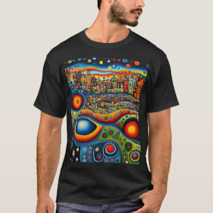 gevlekt landschap t-shirt