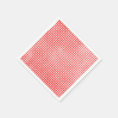 gevlekt rood en wit gingham patroon servet (Hoek)