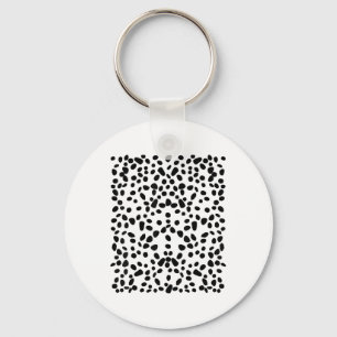 Gevlekt wit met zwarte stippen Dalmatische _1 Sleutelhanger
