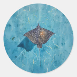 Gevlekte adelaar Stingray - Ocean Ronde Sticker