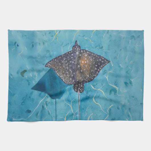 Gevlekte adelaar Stingray - Ocean Theedoek (Horizontaal)