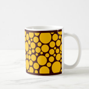 Gevlekte Amber op Donkerbruin Koffiemok