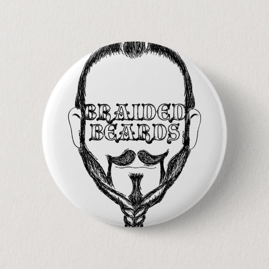 gevlekte baard ronde button 5,7 cm (Voorkant)