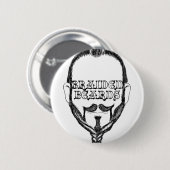gevlekte baard ronde button 5,7 cm (Voorkant /achterkant)